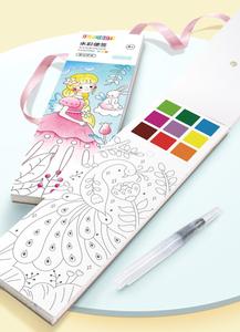 Ensemble <span class=keywords><strong>de</strong></span> blocs <span class=keywords><strong>de</strong></span> coloriage à la gouache pour enfants personnalisés, <span class=keywords><strong>livre</strong></span> <span class=keywords><strong>de</strong></span> peinture à l'aquarelle à thèmes variés avec pigments intégrés, commandes en gros OEM/ODM acceptées - Product Image 2