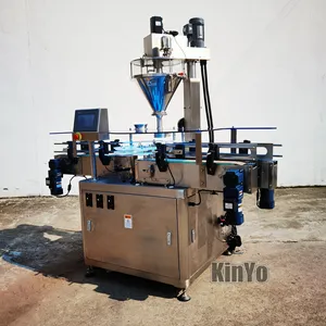 KinYo KY-A14S 50L food chili pepper sugar salt coffee residue-free Auger Filler Powder Packing Machine Can Filling Mach
