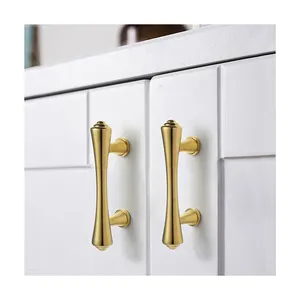 SAILANKA European Luxury Long Rod Cabinet Brass Handle Golden Drawer Wardrobe Handle Furniture Light Luxury Cabinet Handle