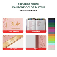 Fabricante de Biblias Personalizadas con Cubierta de Cuero PU Rosa, Servicio de Impresión de Biblias, Venta al por Mayor de Biblias Personalizadas para Niñas
