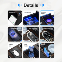 Caja Organizadora para el Reposabrazos de la Consola Central Compatible con Honda Odyssey, con Portavasos, para Accesorios Interiores de Minivan