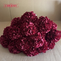Bunga Hydrangea Sutra Kepala Besar Baru Dalian Chermy 2026, Multi-warna, Mekar Penuh untuk Dekorasi Pernikahan & Bunga