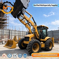 Chargeuse-pelleteuse JCB 3CX d'occasion avec pompe hydraulique, charge nominale de 2000 kg, pour usage agricole, modèle 2025, moteur de 81 kW, 0,94 m