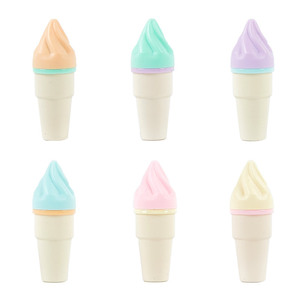 Wholesale <b>Multi</b>-<b>color</b> Highlighter <b>Pen</b> Flat-tip with Water-based Ink Cute Design Ice-cream Shape - Product Image 1