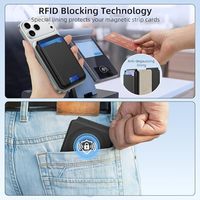 Dompet MagSafe Pelacak GPS Find My Kulit PU Magnetik  Dompet  Pemblokir RFID untuk iPhone Android