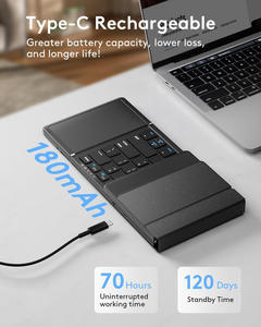 Clavier pliable Bluetooth allemand rétroéclairé, format paume, écologique et sans fil - Product Image 2