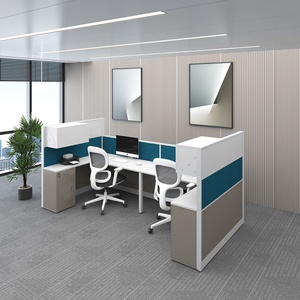 Modern Modular Office High Partition Wall Staff <b>Workstation</b> <b>Desk</b> for Home Office and Workshop - Product Image 3