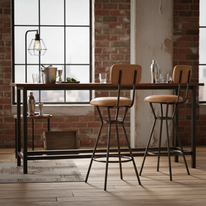 Chaise de bar contemporaine avec structure en métal, design ergonomique et coussin rembourré pour comptoir de cuisine ou bar à petit-déjeuner - Product Image 3