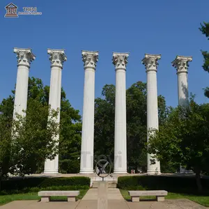 Columns And Pillars Indoor Decorative Roman Pedestal White Marble Columns And Pillars For House Wedding Decoration
