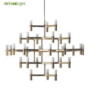 Crown Major Chandelier Glass Interior Metal Light Fixtures Classic Candelabra Design Chandelier for Living Room