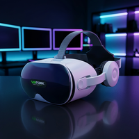 Casque VR 3D J70, réalité virtuelle, carton, tout-en-un, lentilles optiques asphériques polarisées, lunettes 3D pour smartphones, ABS + cuir