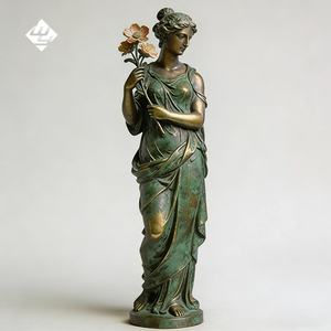 Statue de déesse grecque grandeur nature personnalisée, <span class=keywords><strong>en</strong></span> bronze et cuivre, sculpture de dame des quatre <span class=keywords><strong>saisons</strong></span>, décoration de jardin extérieur, directement de l'usine - Product Image 1