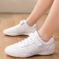 Chaussures de danse pom-pom girl blanches antidérapantes pour enfants chaussures de sport d'aérobic d'intérieur