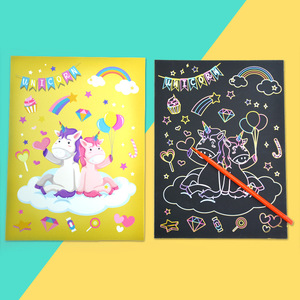 Scratch <b>Paper</b> Art/<b>Holographic</b> Scratch Off Round Sticker Labels - Product Image 3