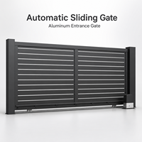 Portail coulissant automatique moderne en aluminium, portail d'entrée personnalisé pour villa, clôture de sécurité résidentielle