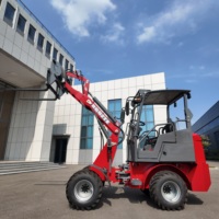 Caricatore Elettrico Compatto con Braccio Telescopico da 0,8 Tonnellate, 4WD, Batteria 72V, con Forche per Pallet, per Magazzino e Movimentazione Materiali in Fattoria