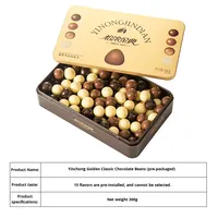 Yinong - Caja de Regalo de Bombones de Chocolate Negro Clásicos Multicolores con Avellanas Grandes, Almendras, Fruta y Cáscara de Naranja, 300 g, Listos para Comer