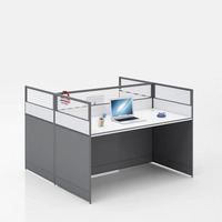 Bureau de direction avec cloison manuelle, ensemble mobilier bureau et chaise pour bureau financier