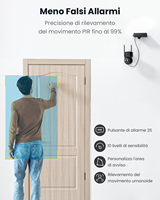 Caméra de sécurité solaire PTZ DNB 5MP : Caméra de surveillance WiFi blanche avec suivi automatique, moniteur résistant aux intempéries et vision nocturne sécurisée