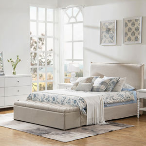 <span class=keywords><strong>Testiera</strong></span> <span class=keywords><strong>Letto</strong></span> Matrimoniale in Stile Moderno Imbottita in Tessuto a Righe Blu Scuro per Mobili da Camera da <span class=keywords><strong>Letto</strong></span> - Product Image 6
