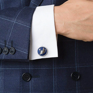 Gemelli da Camicia da Uomo Personalizzati con Mappa del <span class=keywords><strong>Mondo</strong></span> in Smalto Stile Francese, Vestibilità Comoda, Ideali per Affari e Regali di Nozze - Vendita all'Ingrosso - Product Image 4
