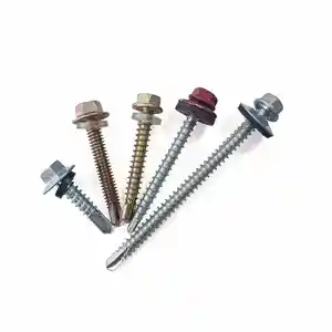 SS-304 Hexagon Head Self Drilling Screw With Washer And Metal Bonding Epdm Rubber