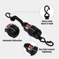 Sangles de fixation robustes pour transom, 1 pouce, en polyester, sangle à cliquet rétractable automatique ultime pour remorque de bateau