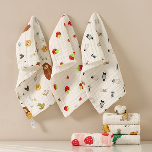 Asciugamani per Neonati all'Ingrosso, Panni in Puro Cotone a 6 Strati, Motivi Cartoon, Classe A, Morbidi e Assorbenti - Product Image 1