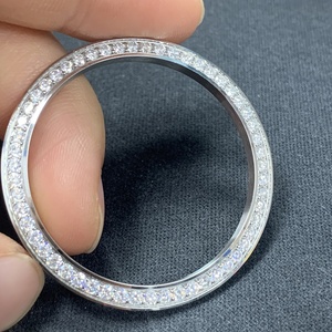 Personalizzato oro argento colore della lunetta misura <span class=keywords><strong>41</strong></span> mm orologi solo taglio rotondo solido lunetta di diamanti del mozambico per orologio RLX - Product Image 2