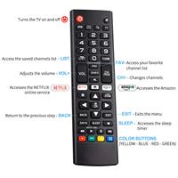 Mando a distancia inteligente para TV LG, mando a distancia para reemplazo inteligente, operación fácil y práctica, Nono