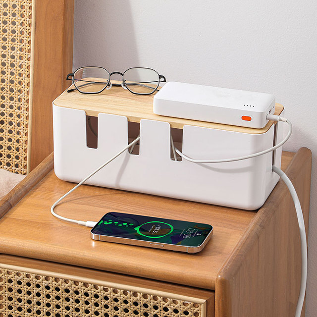 Plastic Routers Log Storage Box Wood Collection Power Cord Organizer Sitting Room Wire and Cable for Household