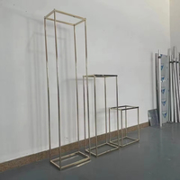 3 arches métalliques dorées de luxe pour événements et mariages, cadre de toile de fond