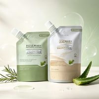 Pochette à bec verseur personnalisée 100 ml pour liquides cosmétiques, shampoing, soins capillaires, lotion, crème corporelle, emballage avec bouchon à vis