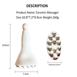 Masseur Gua Sha en céramique avec physiothérapie infrarouge pour une utilisation sur tout le corps et le visage - Product Image 6