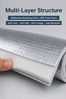Feuille de mousse isolante réfléchissante, coussin d'isolation thermique, mousse EPE XPE avec feuille d'aluminium/MPET pour usage en entrepôt
