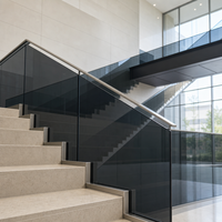 Schwarz-Grau Getöntes Gehärtetes Glas 4mm 5mm 6mm 8mm 10mm CE SGCC für Fenster Vorhangfassade Raumteiler Fassade Maßanfertigung