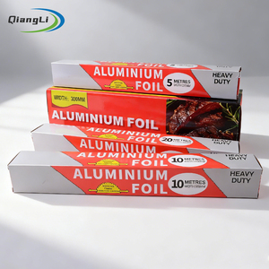 Papel de Aluminio de Alta Resistencia Qiangli - 12 Pulgadas, 10/15/20/25 Micras de Grosor - Grado Comercial y Extra Grueso, Suficientemente Resistente - Product Image 1