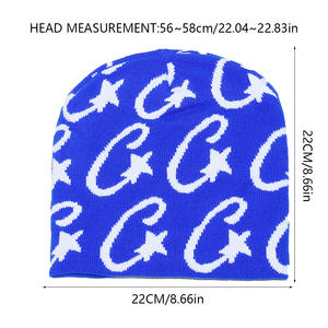 Couple tricoté casquettes hip-hop à la mode bonnet chapeau 2025 lettre Jacquard femmes mâle hiver chaud fille chaud tricoté chapeaux laine <span class=keywords><strong>cagoule</strong></span> - Product Image 6