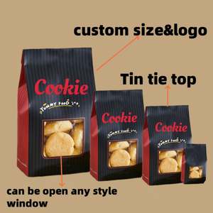 Custom Personalized Logo Print Food Grade Kraft Brown Popcorn Package Pop Corn Paper <b>Bags</b> with Tin Tie Lock Paper <b>Bag</b> - Product Image 5