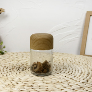 Tarro de vidrio transparente redondo cosmético con tapa a prueba de niños para paquete de flores con tapas CR - Product Image 6