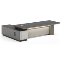 Vente directe usine – Bureau de direction moderne multifonctionnel personnalisable de haute qualité avec panneau en bois et tiroirs, montage facile ML