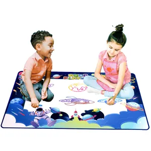 OEM Water Doodle Mat with ABC Letters Set, Aqua Color Animal Alphabet Pattern Painting Drawing Writing Pad Educational Learning