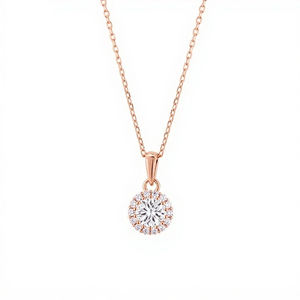 मोइससानाइट गहने थोक महिलाओं के सुंदर गोल उच्च गुणवत्ता वाले मोइससानाइट लक्जरी पेलेंट हार निर्माता - Product Image 2