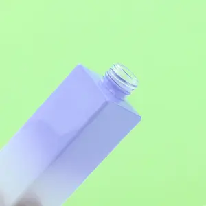 Cosmetic Packaging Unique Shaped Custom Purple Liquid Lotion Bottle Glass Dropper Bottles Face Cream Jar