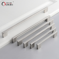 Oukali Offre Spéciale nouveau moderne en aluminium noir mat armoire commode meubles matériel poignées chambre armoire tire poignée