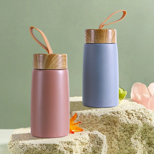 <span class=keywords><strong>Thermos</strong></span> isotherme portable en acier inoxydable avec couvercle imitation <span class=keywords><strong>bois</strong></span>, maintien au chaud 24h, sans BPA, boîte cadeau, tasse de bureau 230ml - Product Image 4