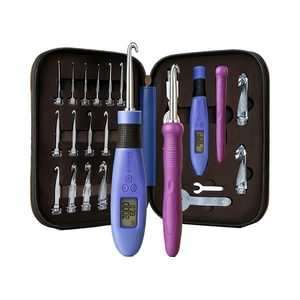 Gancho <span class=keywords><strong>de</strong></span> ganchillo ergonómico <span class=keywords><strong>de</strong></span> 18 tamaños diferentes <span class=keywords><strong>LED</strong></span> Stitch Row Counter Light Aguja <span class=keywords><strong>de</strong></span> ganchillo intercambiable 2 niveles para objetivo corporal - Product Image 1