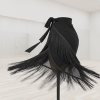 Jupe de danse latine noire à franges, best-seller, une pièce, écharpe de hanche, franges, robe midi swing salsa, costume de danse de salon jazz pour femmes