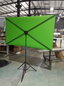 Écran vert pliable de 80 pouces 16:9 avec support, chromakey portable pour studio photo, vidéo, zoom, <span class=keywords><strong>YouTube</strong></span>, diffusion en direct - Product Image 3
