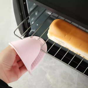 Mitaines de four en silicone, isolantes, antidérapantes, résistantes aux hautes températures, multicolores, pour la cuisson et la cuisine - Product Image 5